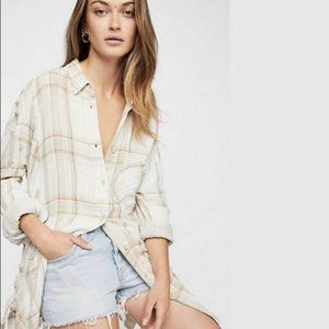 Free People Nordic Day Button Down Tunic Top